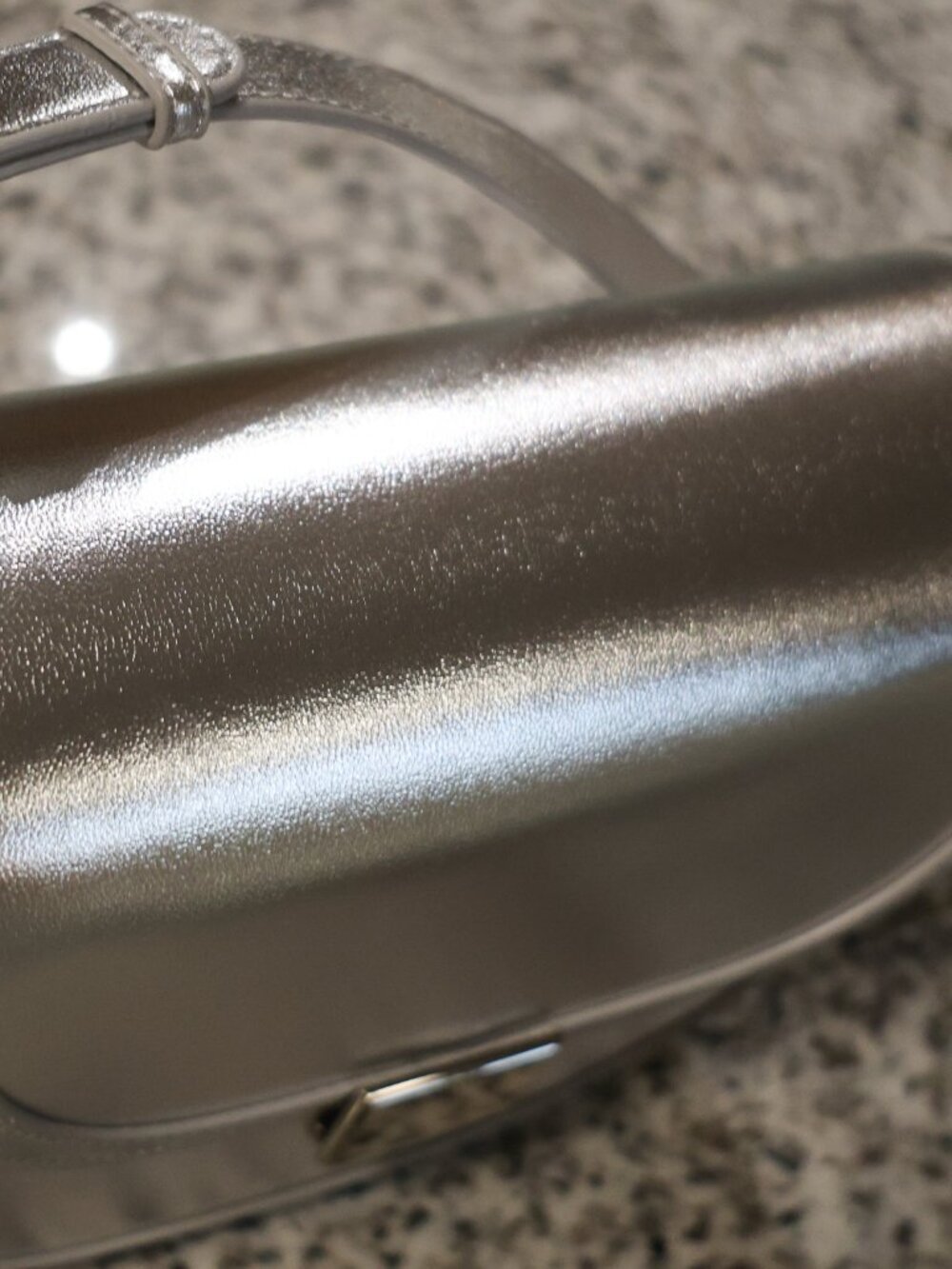 Loft Silver Metallic Crossbody Bag - Picture 10 of 13